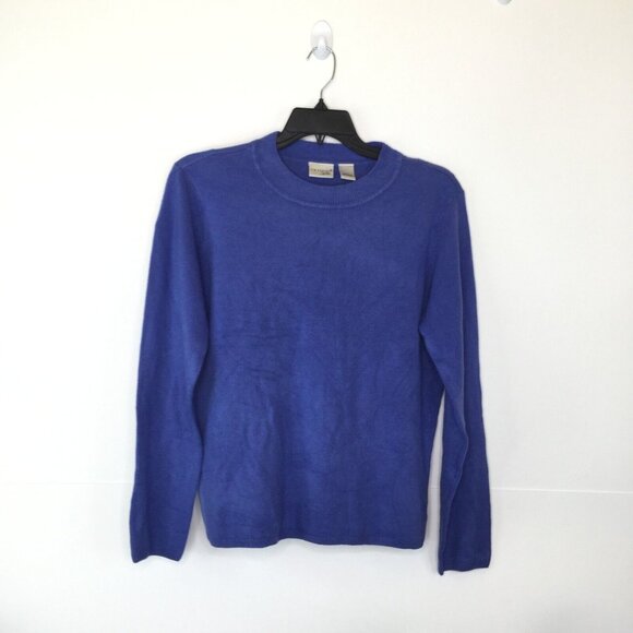 Kim Rogers Sweater Women Size Large Blue Purple Long Sleeve Pullover - Picture 1 of 10